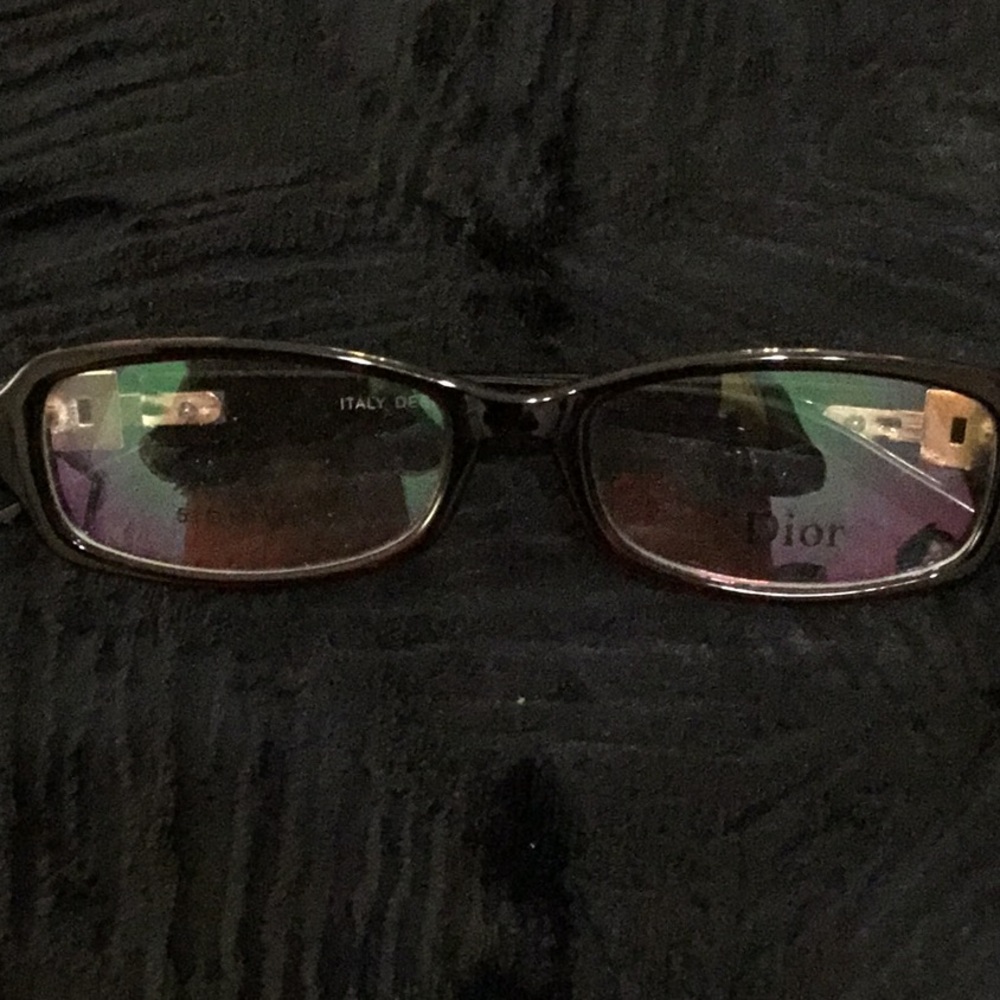 Dior Black Rectangular Glasses - image 1